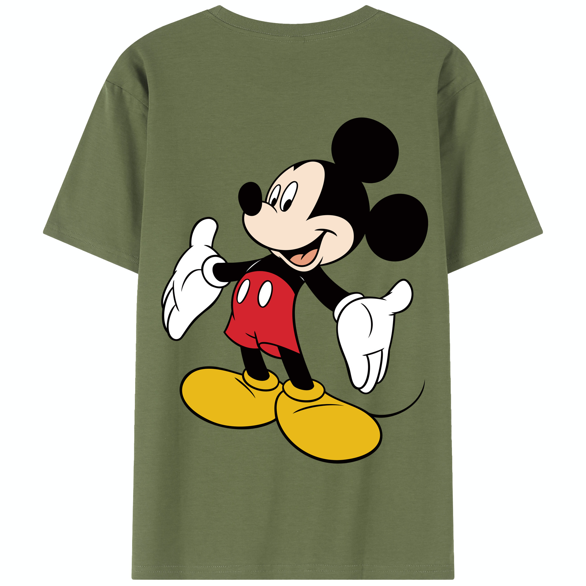 （画像用） ミッキーマウス Mickey Mouse 綿100％半袖Tシャツ（背面プリント）